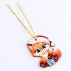 Ёлочная игрушка - подвеска деревянная «Новый год! Лисёнок» - Фото 3