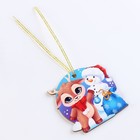 Ёлочная игрушка - подвеска деревянная «Новый год! Оленёнок» - Фото 2