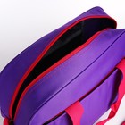 Сумка спортивная на молнии, наружный карман, длинный ремень, цвет фиолетовый/розовый - Фото 3