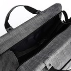 Сумка дорожная на молнии, наружный карман, длинный ремень, цвет серый - фото 10991049