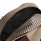 Сумка дорожная на молнии, наружный карман, длинный ремень, цвет бежевый/коричневый - Фото 3