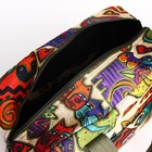 Сумка дорожная на молнии, наружный карман, цвет бежевый/разноцветный - фото 24129936