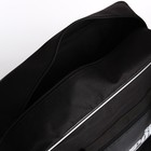 Сумка дорожная на молнии, с увеличением, наружный карман, длинный ремень, цвет чёрный - Фото 5