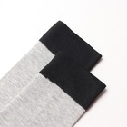 Носки мужски, цвет светло-серый/черный, размер 25 - Фото 2
