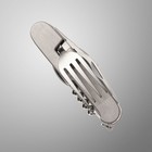 Нож перочинный Stinger, 8 функций, рукоять - нержавеющая сталь, серебристый, 11 см - Фото 4