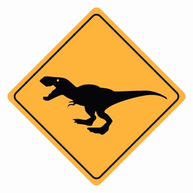Табличка «Динозавр», плёнка, 200 мм
