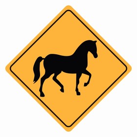 Табличка «Лошадь», плёнка, 200 мм