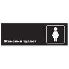 Табличка «Женский туалет», матовая, 300×100 мм - фото 9610882