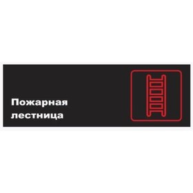 Табличка «Пожарная лестница», матовая, 300×100 мм