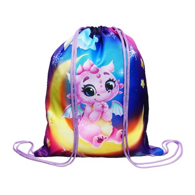 Мешок новогодний под сладости «На луне» (мягкий полиэстер плотностью 210D) 29×34 см