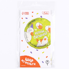 Воздушный шар фольгированный 18" «Хэппи бёздей», круг, с подложкой - Фото 3