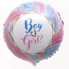 Воздушный шар фольгированный 18" Boy or Girl?, круг, с подложкой - Фото 2