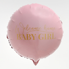 Шар фольгированный 18" Baby girl, круг, с подложкой - фото 9449438