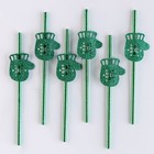 Трубочки для коктейля «Варежки», в наборе 6 шт., зелёные - Фото 2