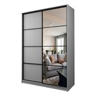 Шкаф-купе Max-МШ-23-6-16-15, 1600×600×2300 мм, зеркало, цвет серый шагрень - Фото 1