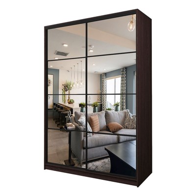 Шкаф-купе Max-МШ-23-6-16-55, 1600×600×2300 мм, зеркало, цвет венге