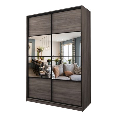 Шкаф-купе 2-х дверный Max 77, 1600×600×2300 мм, зеркало, цвет ясень шимо тёмный