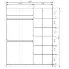 Шкаф-купе Max-МШ-23-6-18-11, 1800×600×2300 мм, цвет серый шагрень - Фото 3