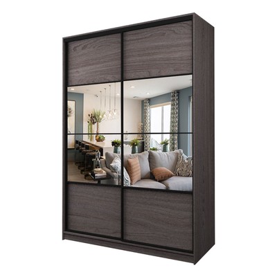 Шкаф-купе 2-х дверный Max 77, 1800×600×2300 мм, зеркало, цвет ясень анкор тёмный