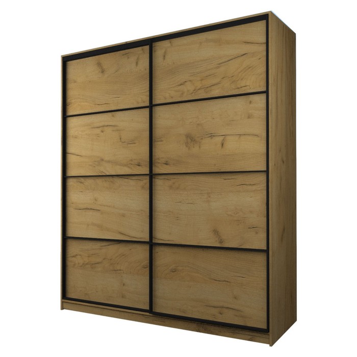 Шкаф-купе Max-МШ-23-6-20/2-11, 2000×600×2300 мм, цвет дуб крафт золотой - Фото 1