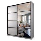 Шкаф-купе Max-МШ-23-6-20/2-15, 2000×600×2300 мм, зеркало, цвет ясень анкор светлый - Фото 1