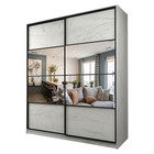 Шкаф-купе Max-МШ-23-6-20/2-77, 2000×600×2300 мм, зеркало, цвет дуб крафт белый - Фото 1