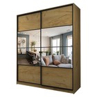 Шкаф-купе Max-МШ-23-6-20/2-77, 2000×600×2300 мм, зеркало, цвет дуб крафт золотой - Фото 1