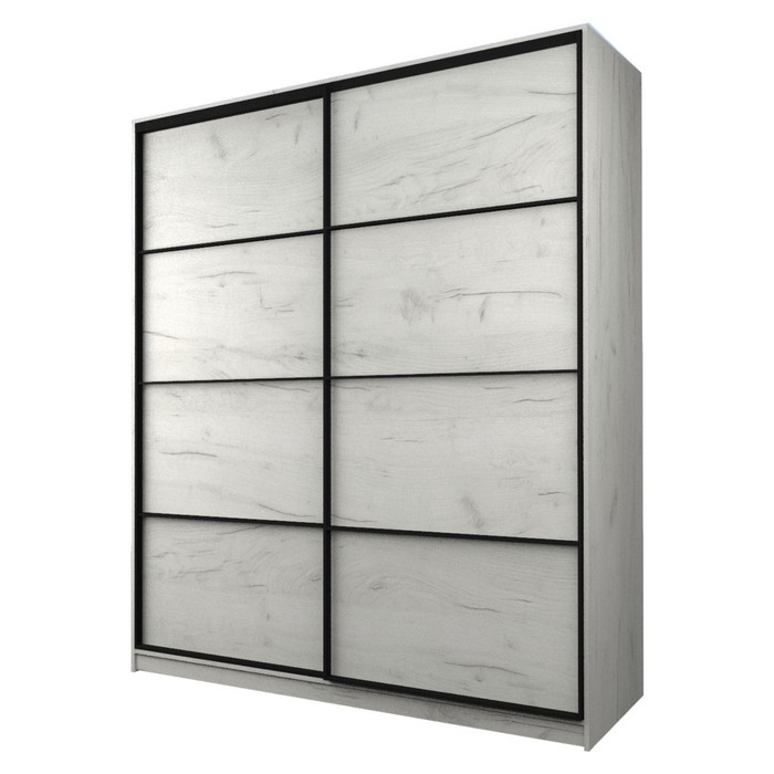 Шкаф-купе Max-МШ-23-6-22/2-11, 2200×600×2300 мм, цвет дуб крафт белый - Фото 1