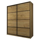 Шкаф-купе Max-МШ-23-6-22/2-11, 2200×600×2300 мм, цвет дуб крафт золотой - Фото 1