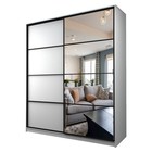 Шкаф - купе Max-МШ-23-6-22/2-15, с зеркалом, 2200×600×2300 мм, цвет белый шагрень - Фото 1