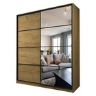 Шкаф-купе Max-МШ-23-6-22/2-15, 2200×600×2300 мм, зеркало, цвет дуб крафт золотой - Фото 1