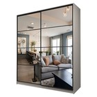 Шкаф-купе Max-МШ-23-6-22/2-55, 2200×600×2300 мм, зеркало, цвет ясень шимо светлый - Фото 1