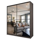 Шкаф-купе 2-х дверный Max 2-55, 2200×600×2300 мм, зеркало, цвет ясень шимо тёмный - Фото 1