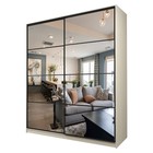 Шкаф-купе Max-МШ-23-6-22/2-55, 2200×600×2300 мм, зеркало, цвет дуб молочный - Фото 1