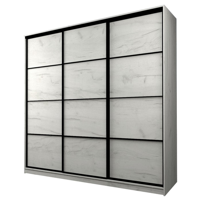 Шкаф-купе Max-МШ-23-6-24/2-111, 2400×600×2300 мм, цвет дуб крафт белый - Фото 1