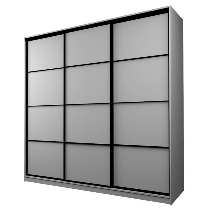 Шкаф-купе Max-МШ-23-6-24/2-111, 2400×600×2300 мм, цвет серый шагрень - Фото 1