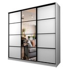 Шкаф - купе Max-МШ-23-6-24/2-151, с зеркалом, 2400×600×2300 мм, цвет белый шагрень - Фото 1