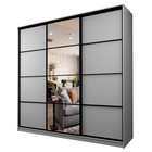 Шкаф-купе Max-МШ-23-6-24/2-151, 2400×600×2300 мм, зеркало, цвет серый шагрень - Фото 1