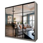 Шкаф - купе Max-МШ-23-6-27-555, с зеркалом, 2666×600×2300 мм, цвет ясень шимо светлый - Фото 1