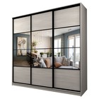 Шкаф - купе Max-МШ-23-6-27-777, с зеркалом, 2666×600×2300 мм, цвет ясень шимо светлый - Фото 1