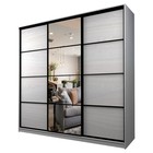 Шкаф-купе Max-МШ-23-6-27/2-151, 2666×600×2300 мм, зеркало, цвет ясень анкор светлый - Фото 1