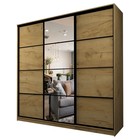 Шкаф-купе Max-МШ-23-6-27/2-151, 2666×600×2300 мм, зеркало, цвет дуб крафт золотой - Фото 1