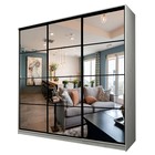 Шкаф-купе Max-МШ-23-6-27/2-555, 2666×600×2300 мм, зеркало, цвет дуб крафт белый - Фото 1