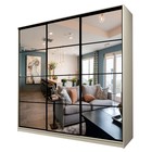 Шкаф - купе Max-МШ-23-6-27/2-555, с зеркалом, 2666×600×2300 мм, цвет дуб молочный - Фото 1