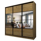 Шкаф-купе Max-МШ-23-6-27/2-777, 2666×600×2300 мм, зеркало, цвет дуб крафт золотой - Фото 1