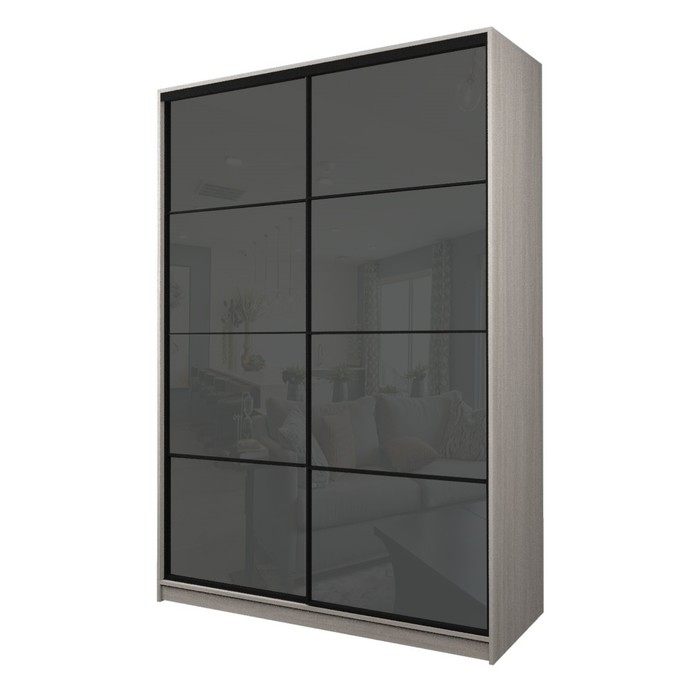 Шкаф-купе Max-МШ-23-6-16-22, 1600×600×2300 мм, ясень шимо светлый / стекло тёмно-серое - Фото 1