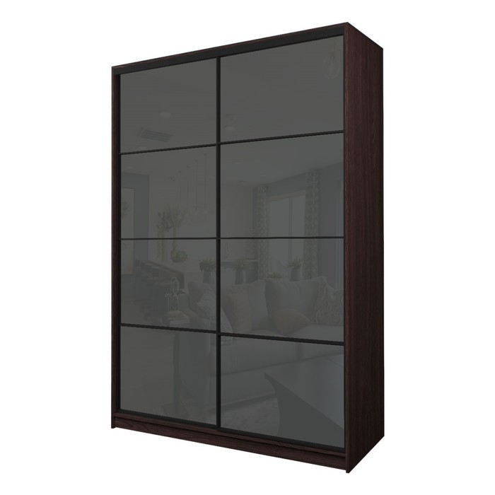 Шкаф-купе Max-МШ-23-6-16-22, 1600×600×2300 мм, цвет венге / стекло тёмно-серое - Фото 1