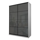 Шкаф-купе Max-МШ-23-6-16-22, 1600×600×2300 мм, цвет белый шагрень / стекло тёмно-серое - Фото 1