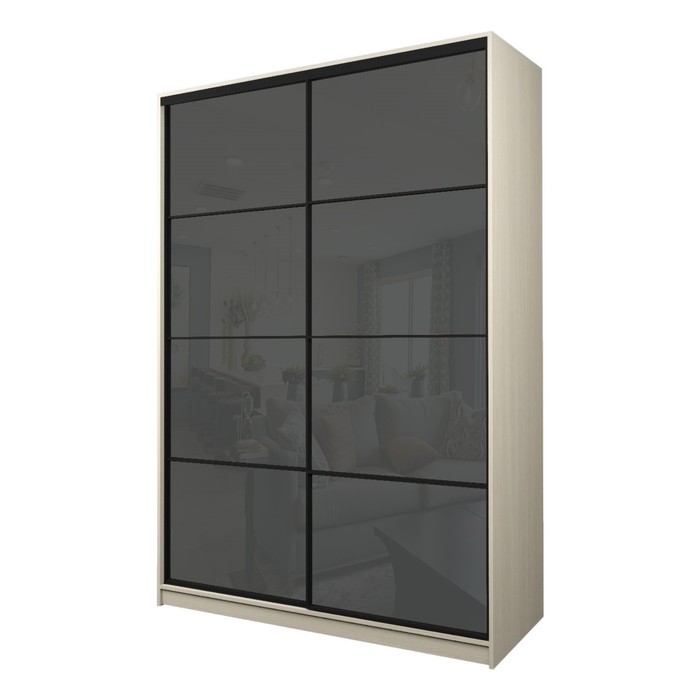 Шкаф-купе Max-МШ-23-6-16-22, 1600×600×2300 мм, цвет дуб молочный / стекло тёмно-серое - Фото 1