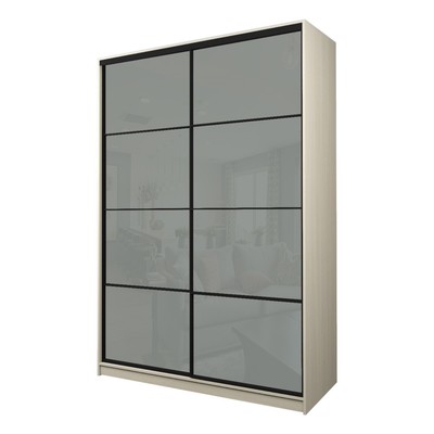 Шкаф-купе Max-МШ-23-6-16-22, 1600×600×2300 мм, цвет дуб молочный / стекло светло-серое
